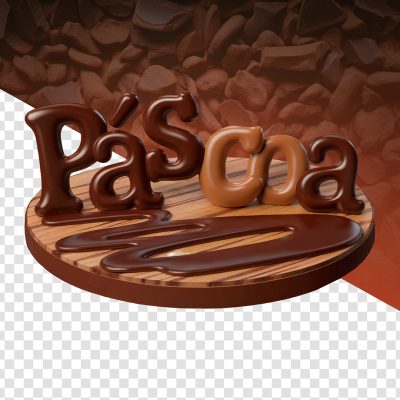 Páscoa Selo 3D Para Composição PSD Editável