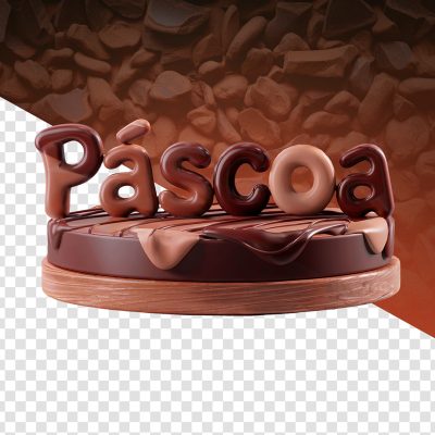 Páscoa Selo 3D Para Composição PSD Editável