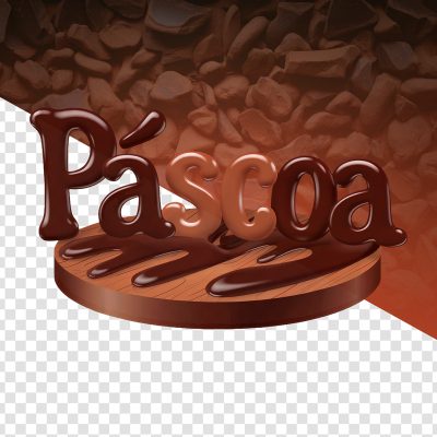 Páscoa Selo 3D Para Composição PSD Editável
