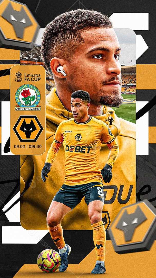 Story Flyer Jogo De Futebol Social Mídia PSD Editável