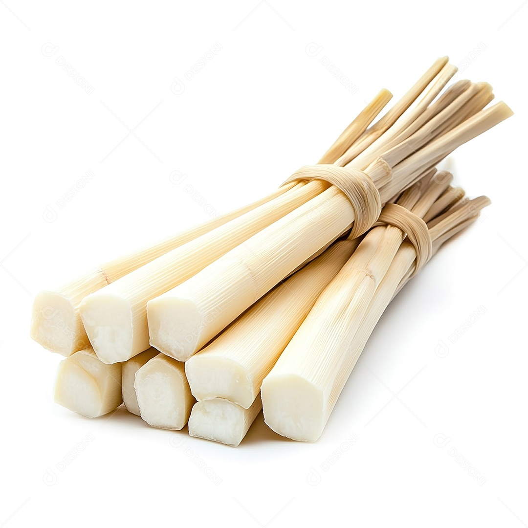 Cana de pântano mellow em fundo branco isolado