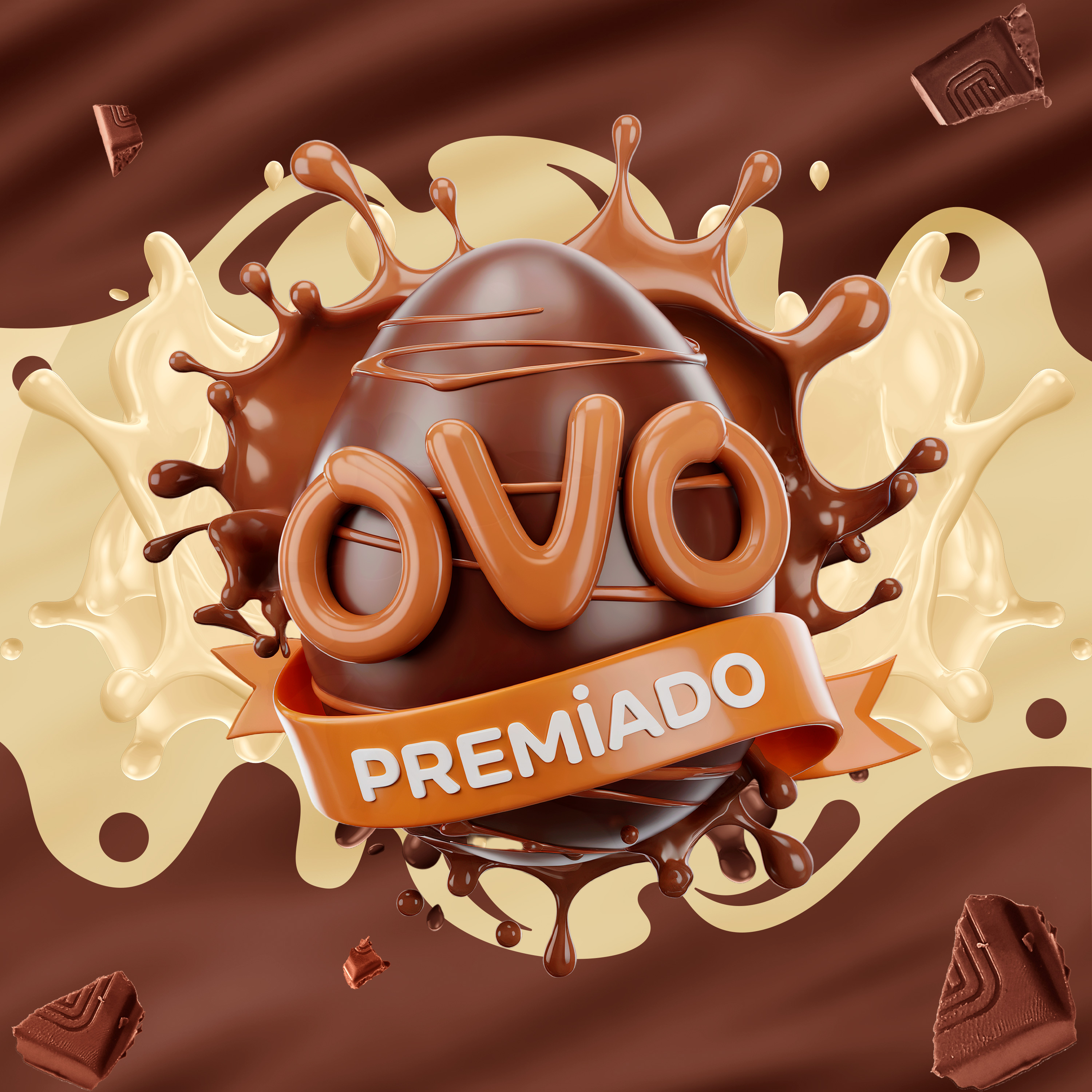 Ovo Premiado Selo 3D Para Composição PSD Editável