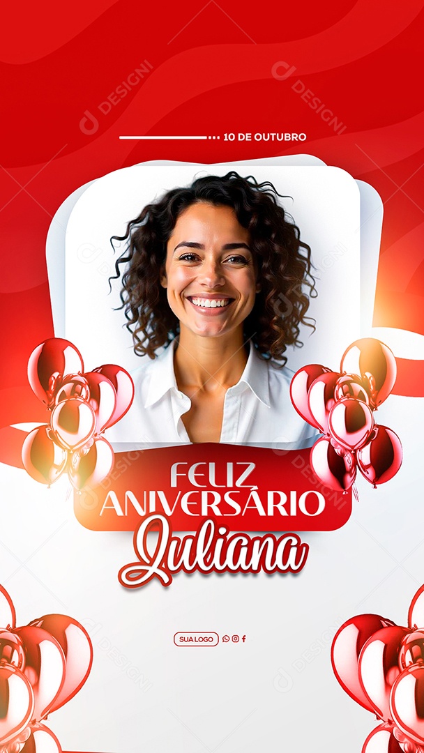 Story Feliz Aniversário Parabéns Paulo André Social Media PSD Editável