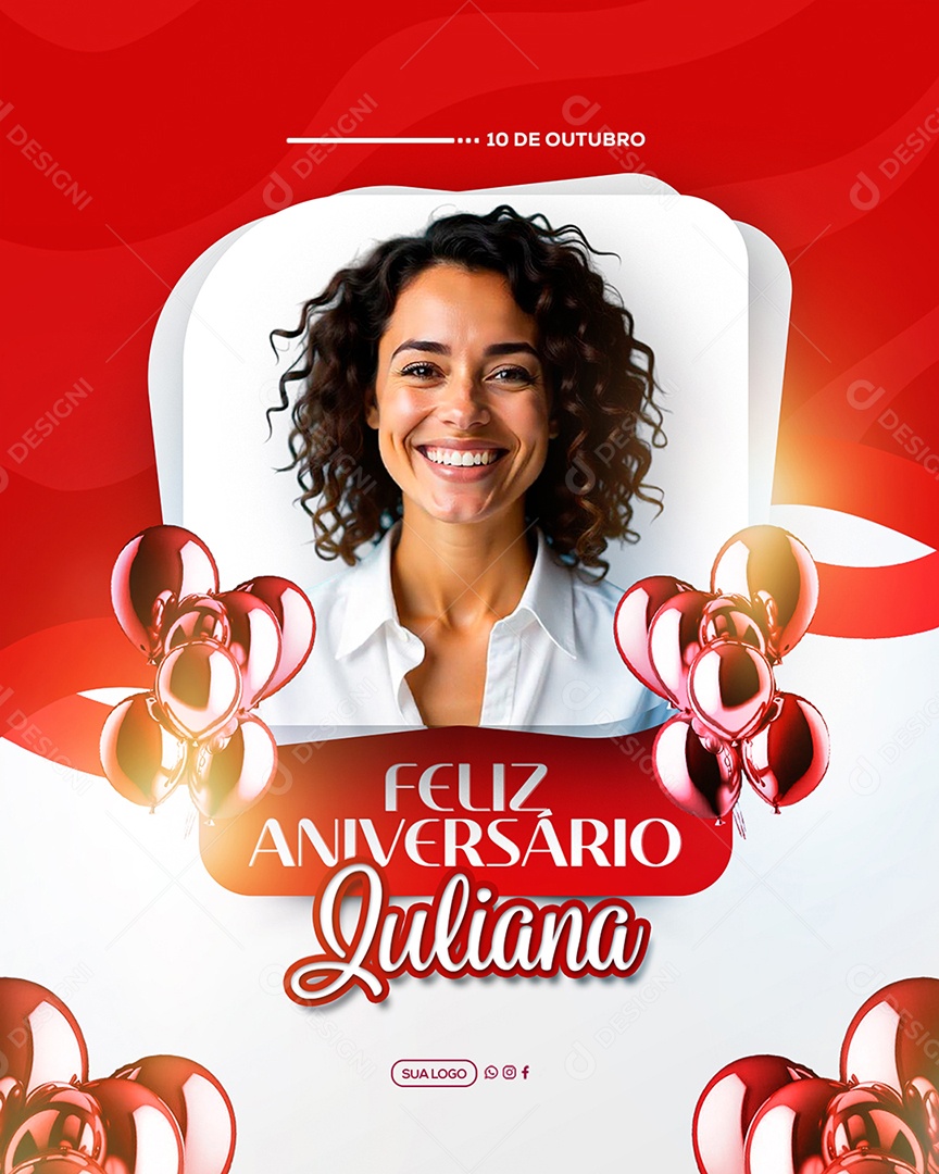Feliz Aniversário Parabéns Paulo André Social Media PSD Editável