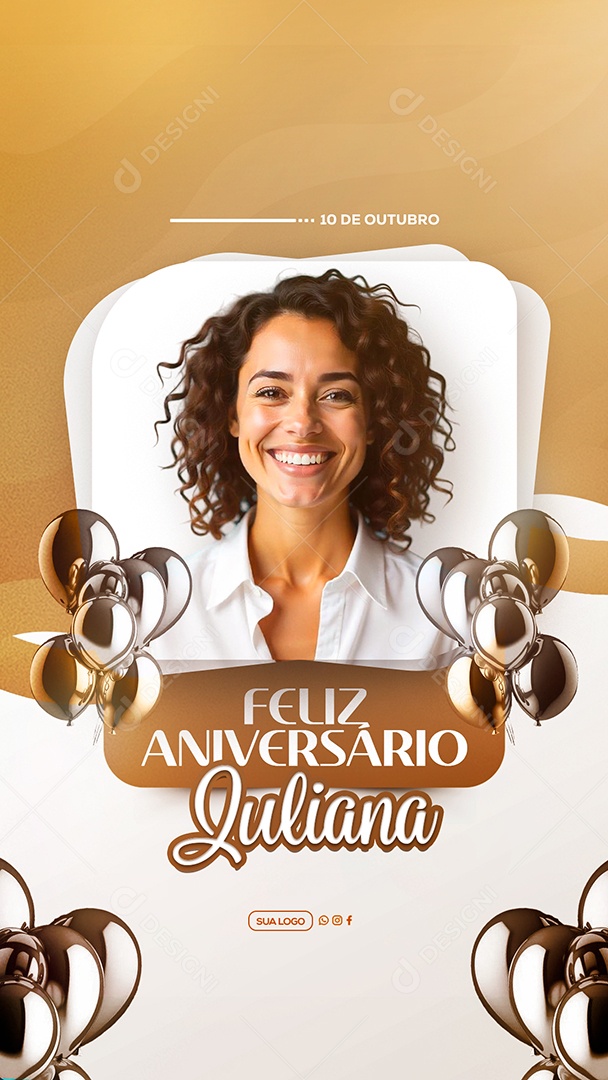 Story Feliz Aniversário Parabéns Paulo André Social Media PSD Editável