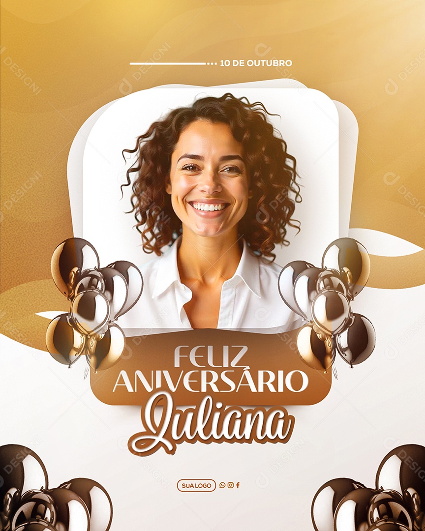 Feliz Aniversário Parabéns Paulo André Social Media PSD Editável