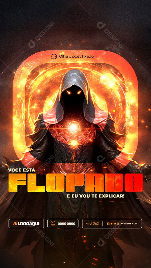 Story Marketing Digital Você está Flopado Social Media PSD Editável