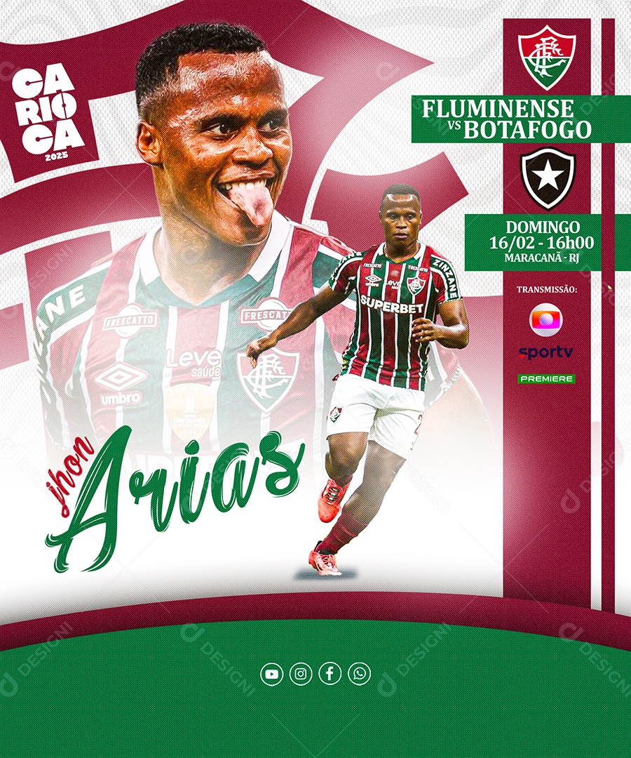 Flyer Jogo De Futebol Social Mídia PSD Editável