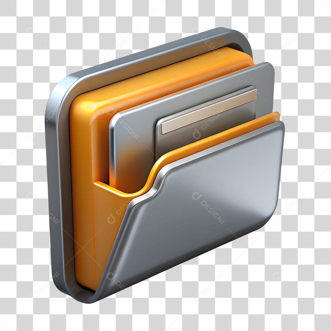 Porta Documento de Metal e Plástico PNG Transparente