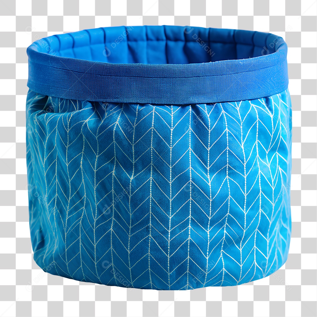 Cesto de Tecido Azul PNG Transparente