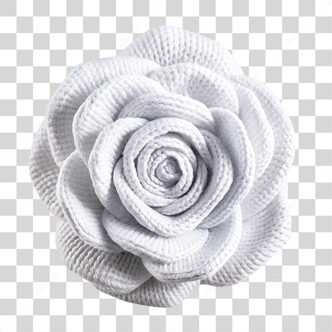 Rosa de Crochê PNG Transparente