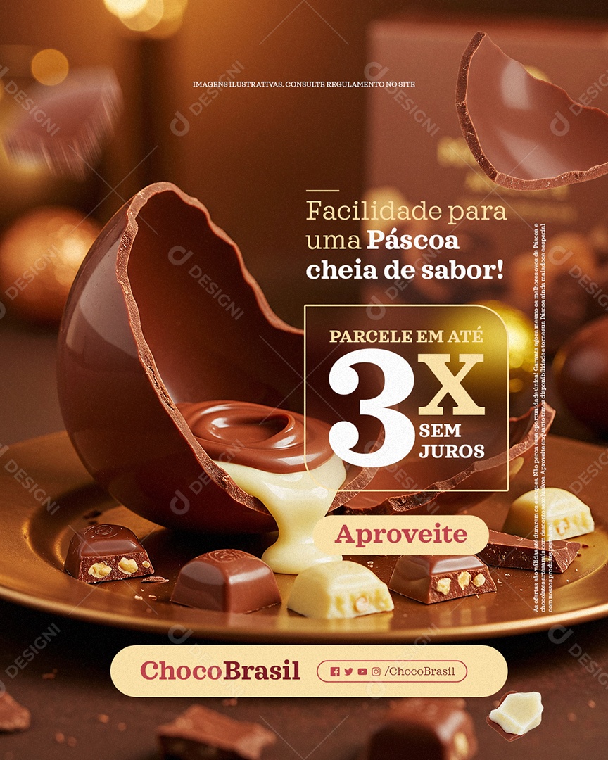 Loja de Chocolates Aproveite Social Media PSD Editável