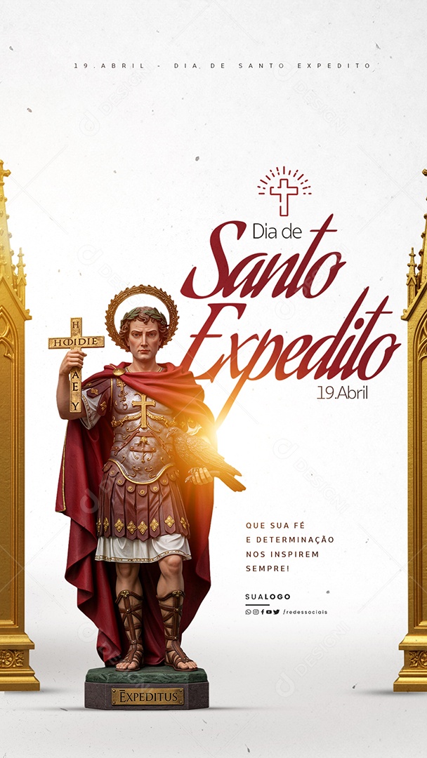 Story Dia De Santo Expedito 19 De Abril Social Media PSD Editável