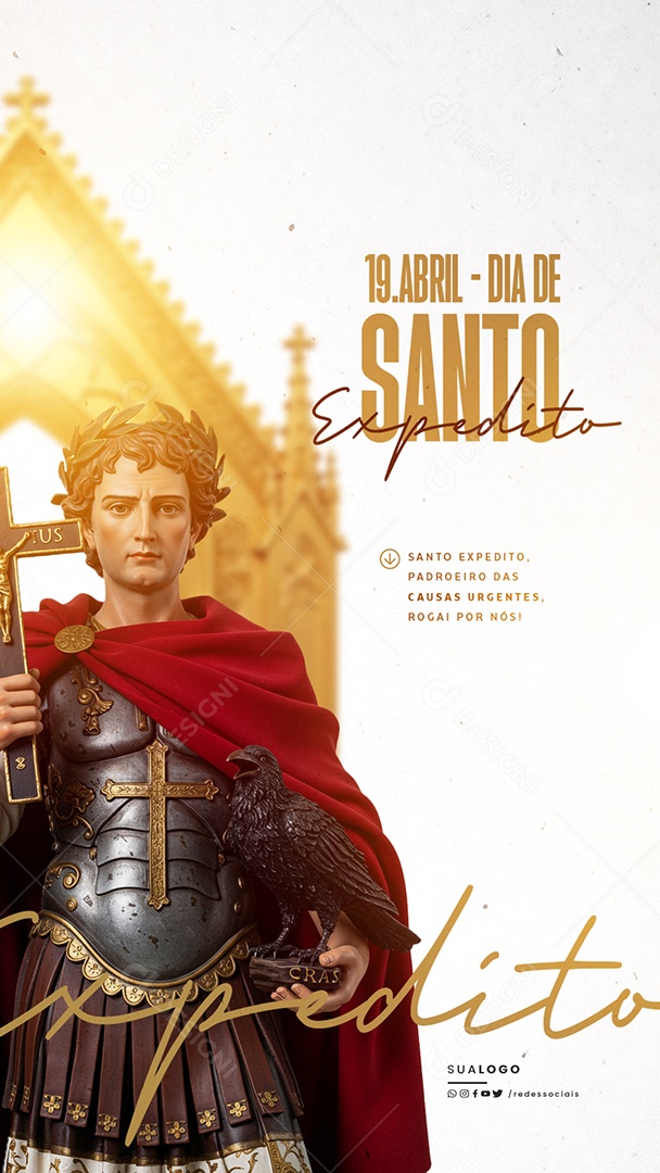 Story Dia De Santo Expedito 19 De Abril Social Media PSD Editável
