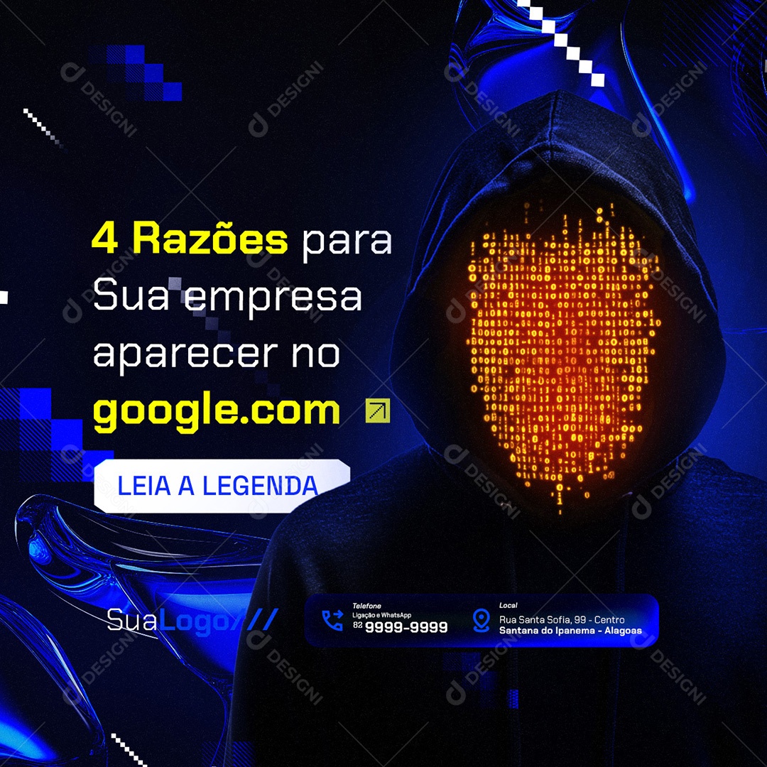 Marketing Digital Quatro Razões Social Media PSD Editável