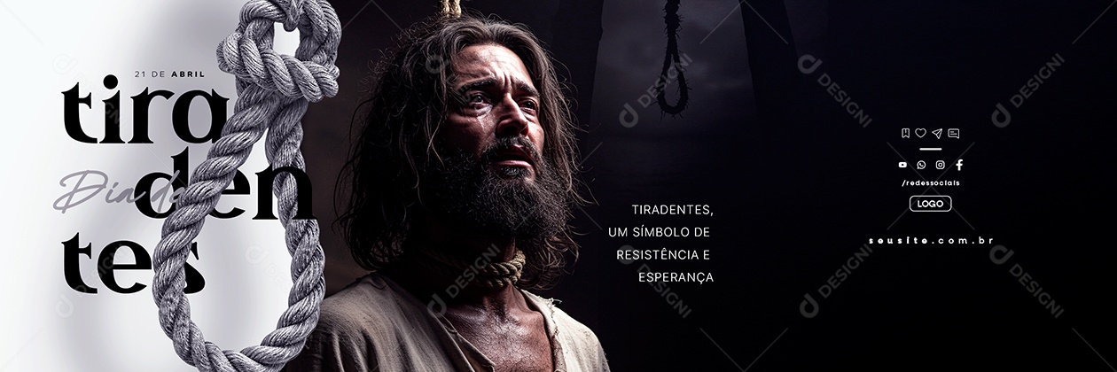 Carrossel Dia de Tiradentes 21 de Abril Um Símbolo de Resistência Social Media PSD Editável