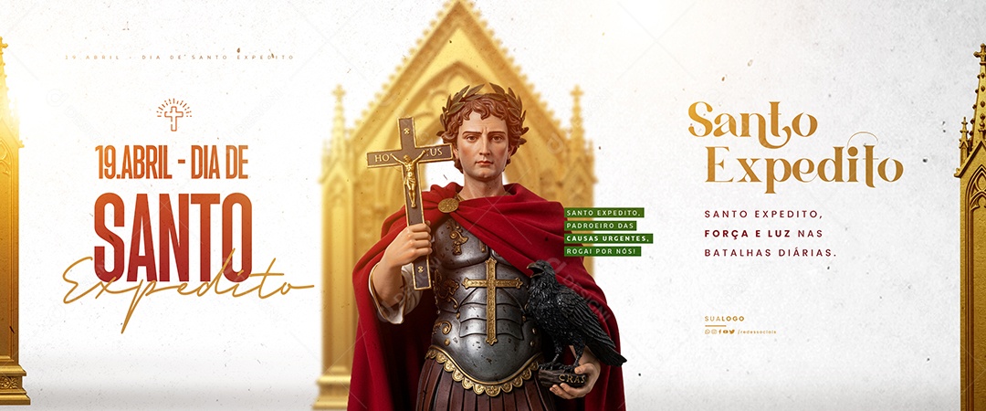 Carrossel Dia De Santo Expedito 19 De Abril Social Media PSD Editável