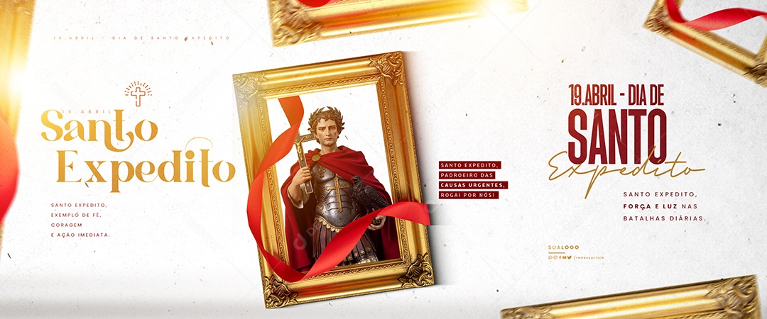 Carrossel Dia De Santo Expedito 19 De Abril Social Media PSD Editável