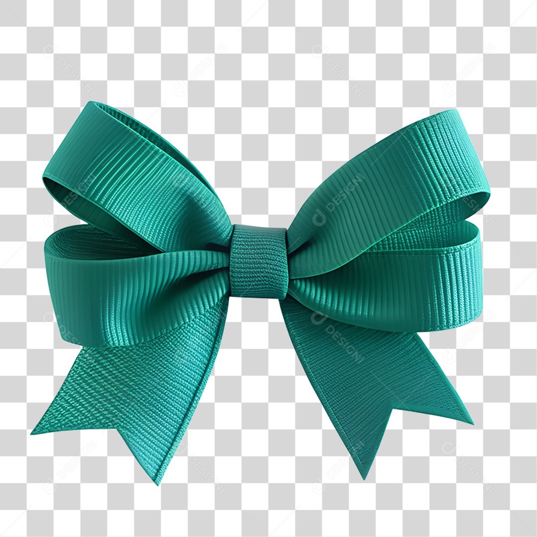 Laço de Gorgurão Verde PNG Transparente