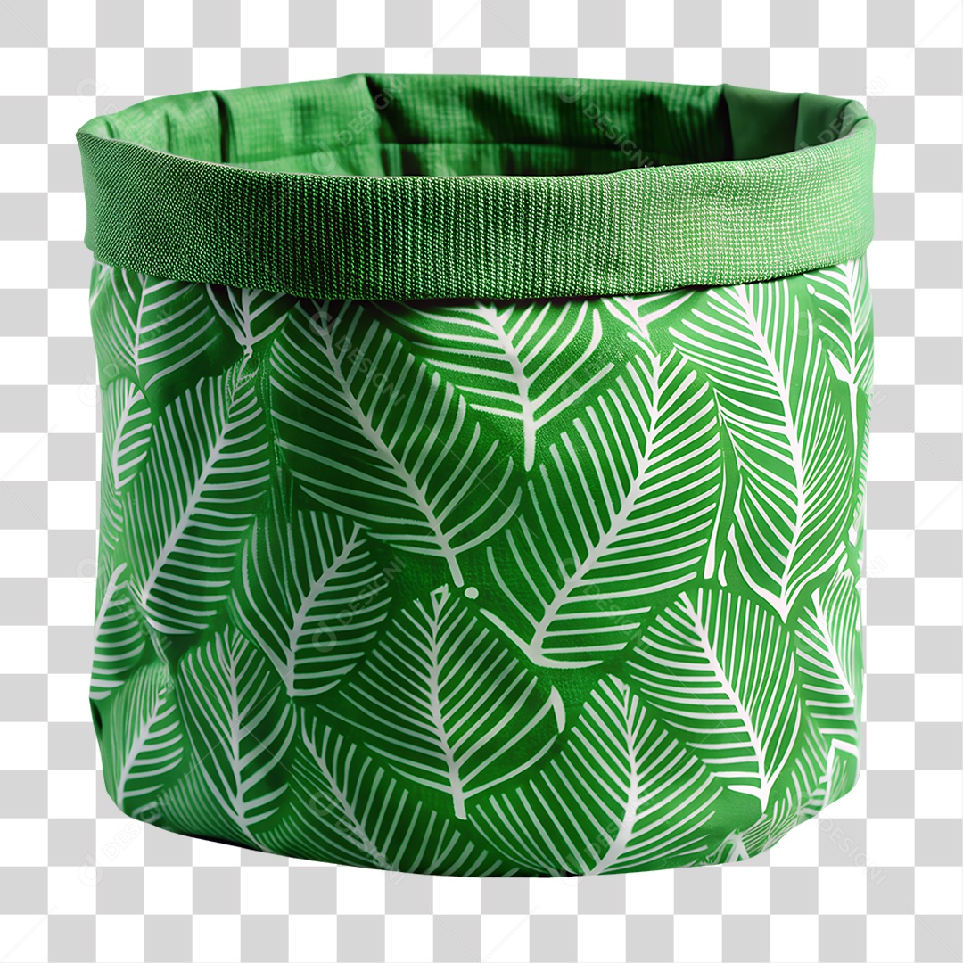 Cesto de Tecido Verde PNG Transparente
