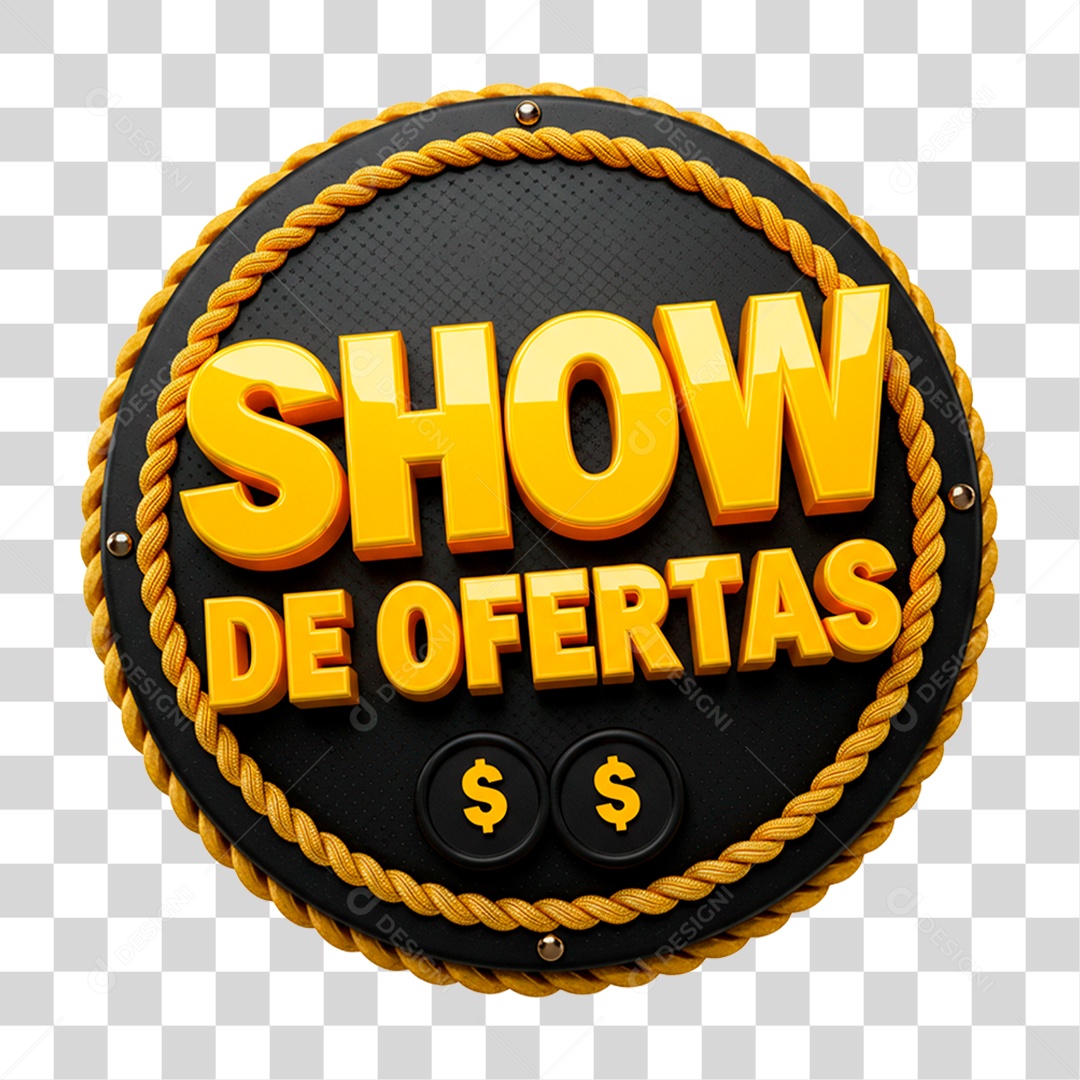 Selo 3D Show de Ofertas PNG Transparente