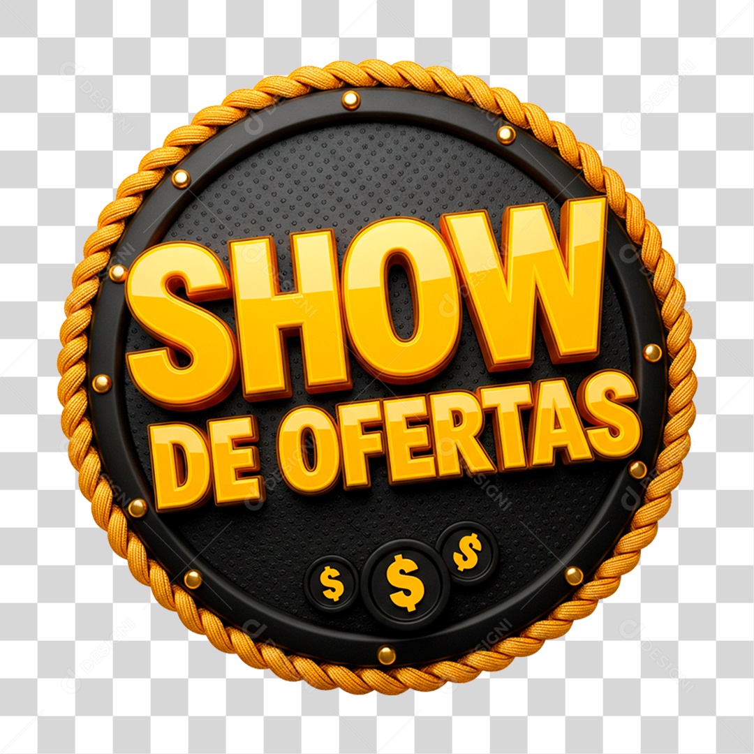 Selo 3D Show de Ofertas PNG Transparente