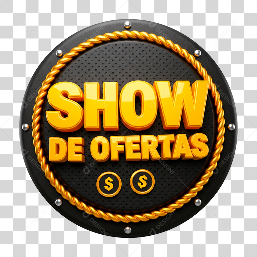 Selo 3D Show de Ofertas PNG Transparente