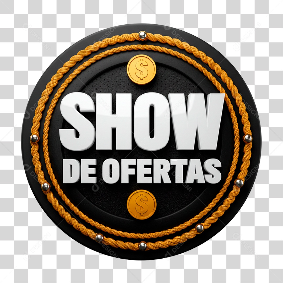 Selo 3D Show de Ofertas PNG Transparente