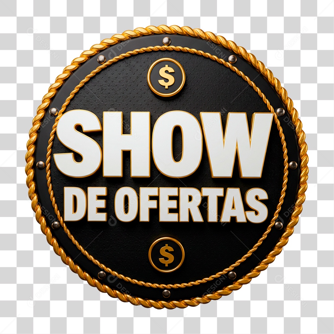 Selo 3D Show de Ofertas PNG Transparente