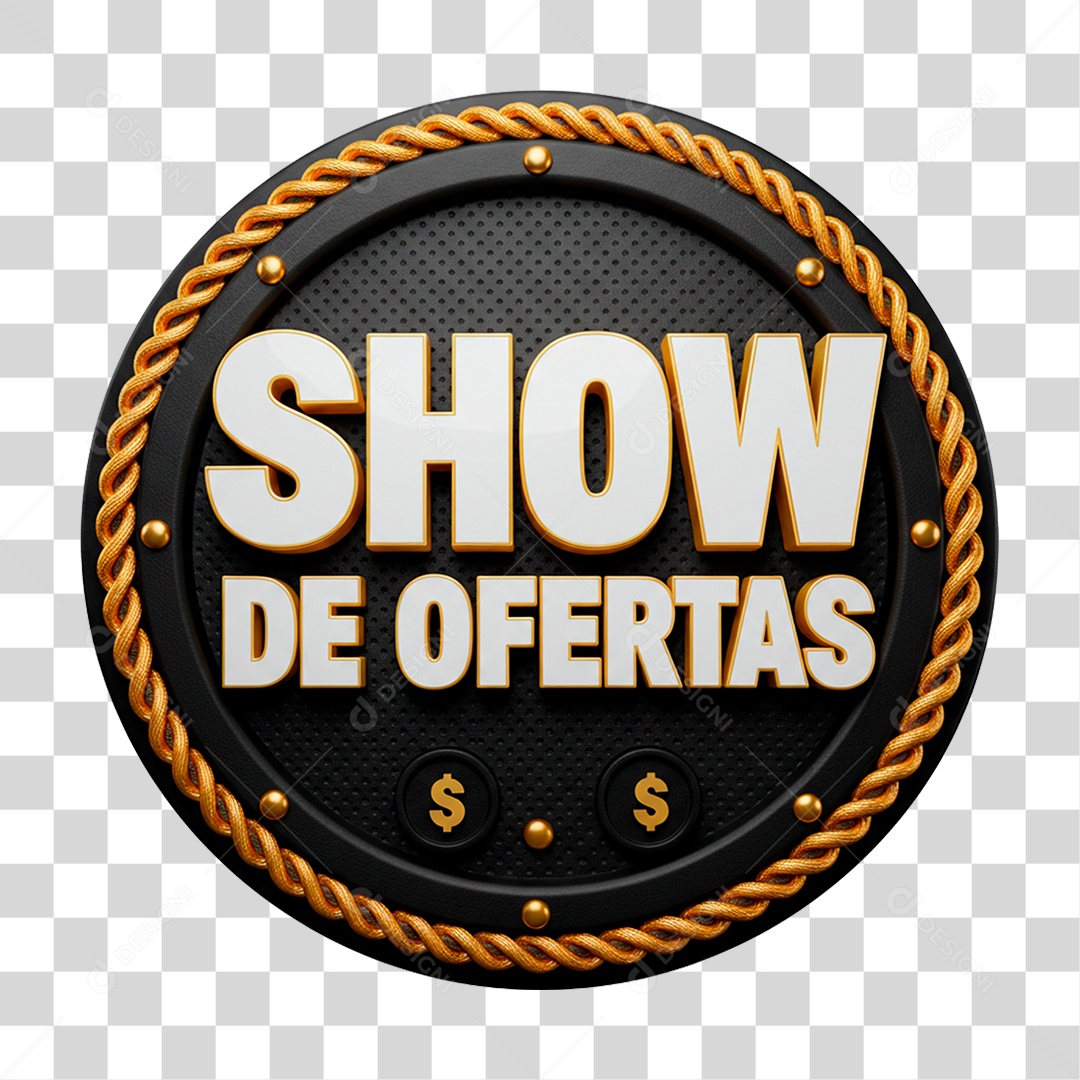 Selo 3D Show de Ofertas PNG Transparente