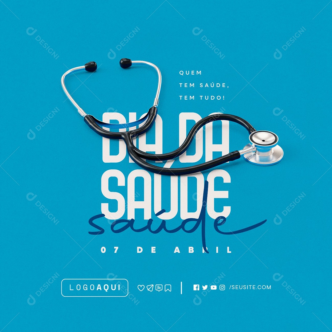 Dia da Saúde 07 de Abril Social Media PSD Editável