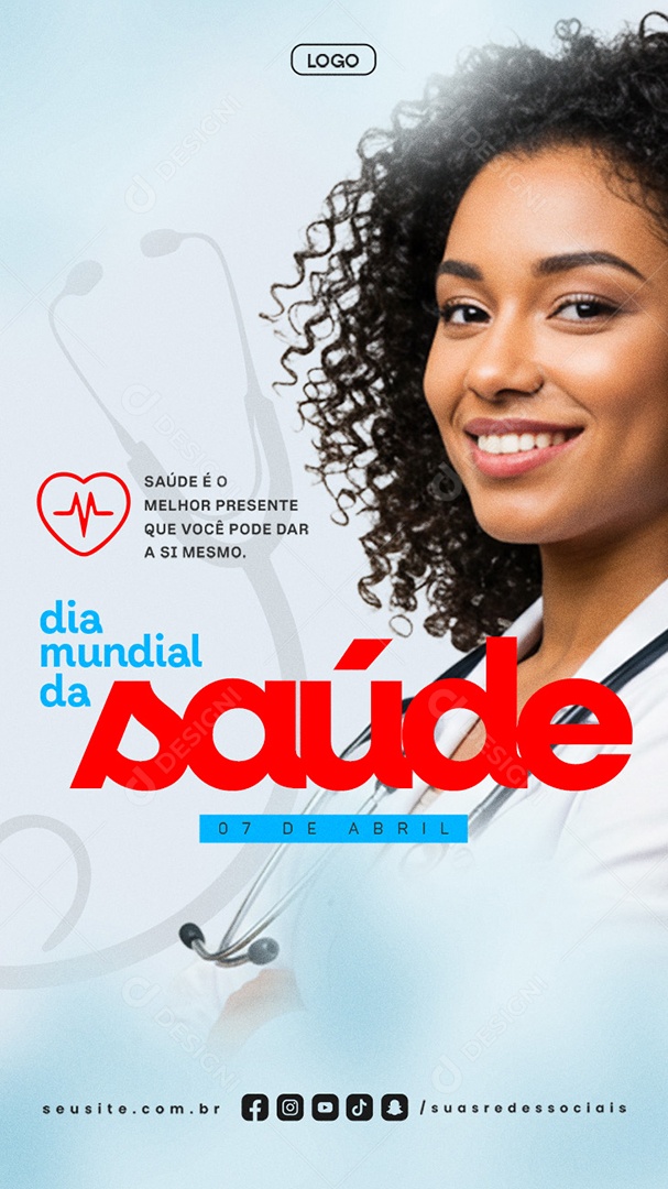 Story Dia Mundial da Saúde 07 de Abril Social Media PSD Editável