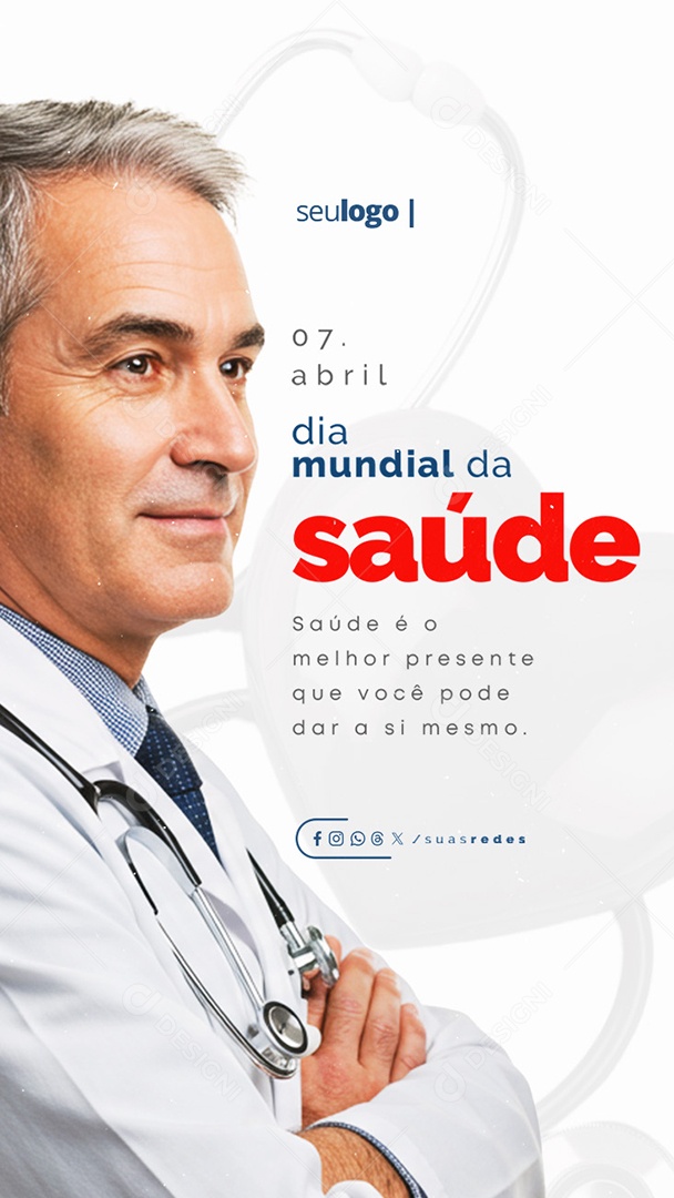 Story Dia Mundial da Saúde 07 de Abril Melhor Presente Social Media PSD Editável
