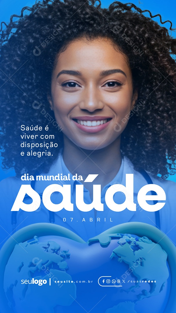 Story Dia Mundial da Saúde 07 de Abril Social Media PSD Editável