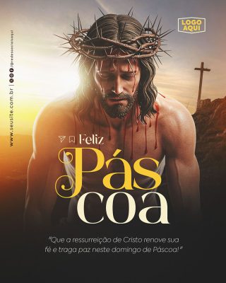 Feliz Páscoa 20 de Abril Social Media PSD Editável
