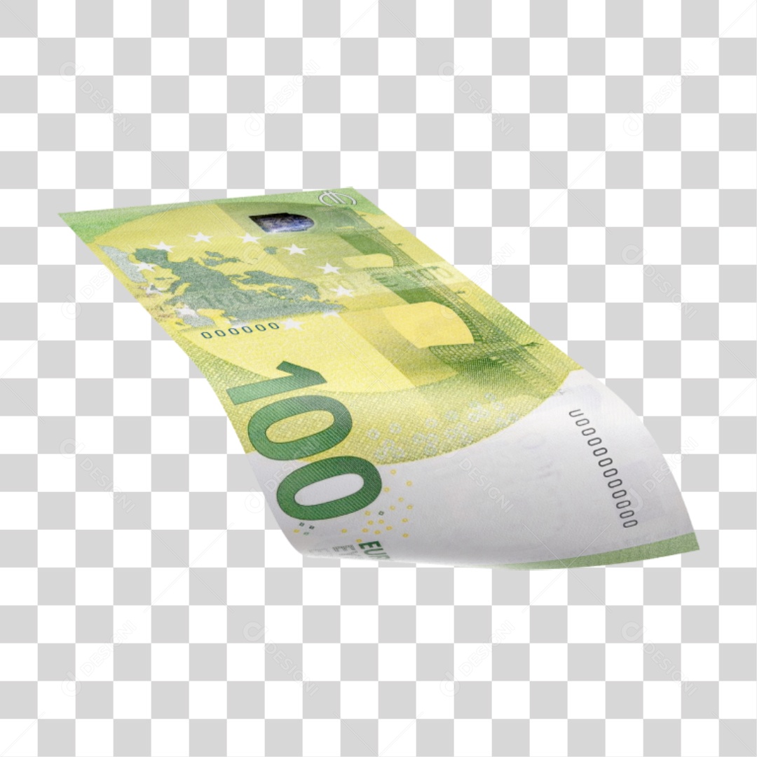 Cédula Notas Dinheiro 100 Euros PNG Transparente