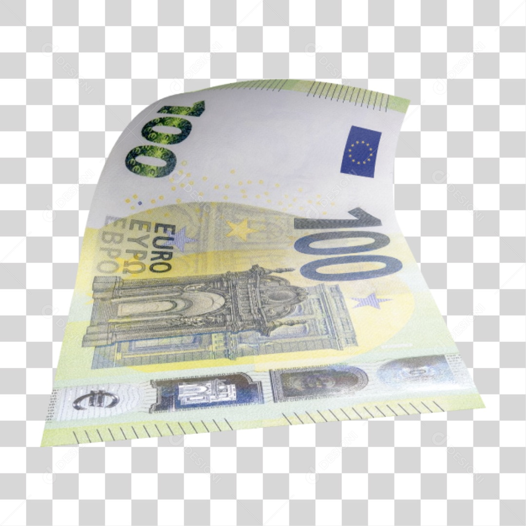 Cédula Notas Dinheiro 100 Euros PNG Transparente