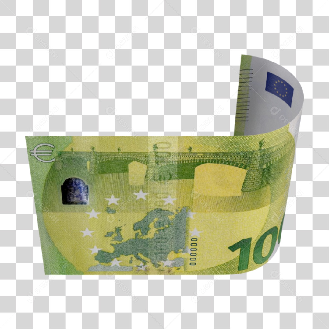 Cédula Notas Dinheiro 100 Euros PNG Transparente
