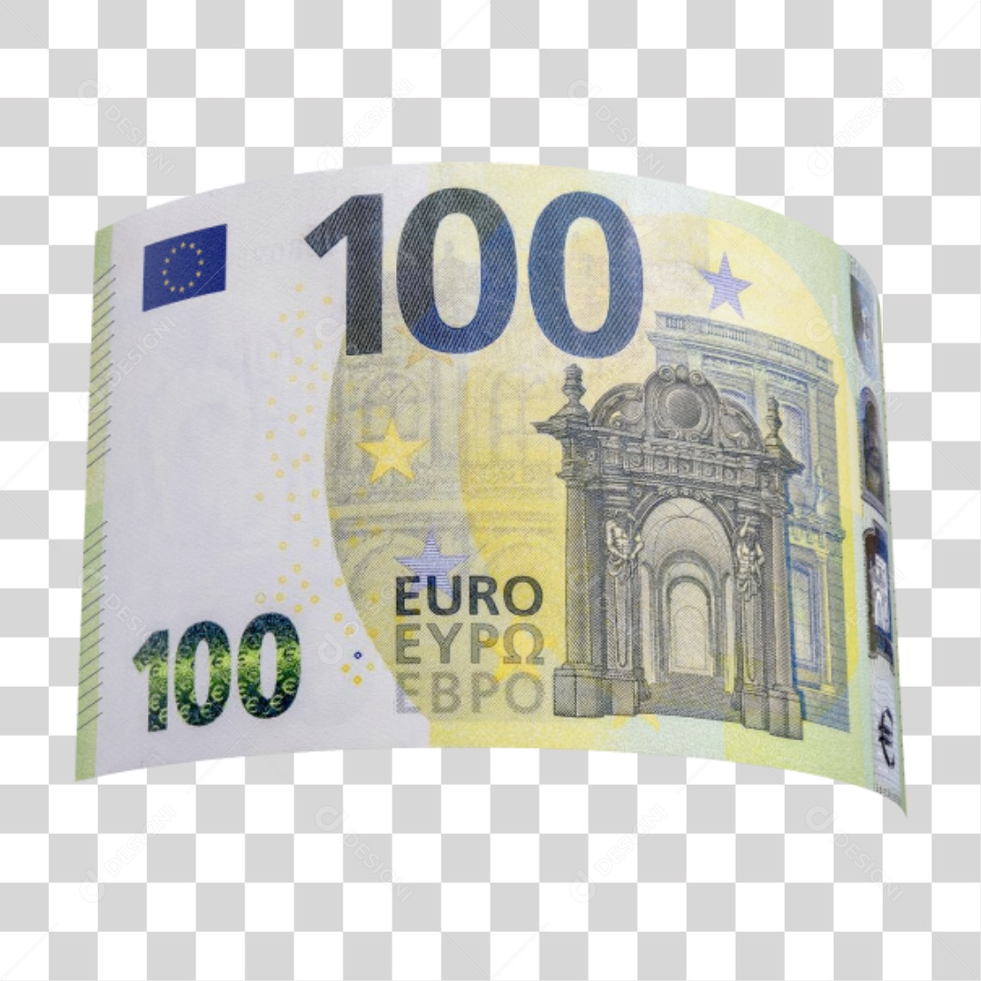Cédula Notas Dinheiro 100 Euros PNG Transparente