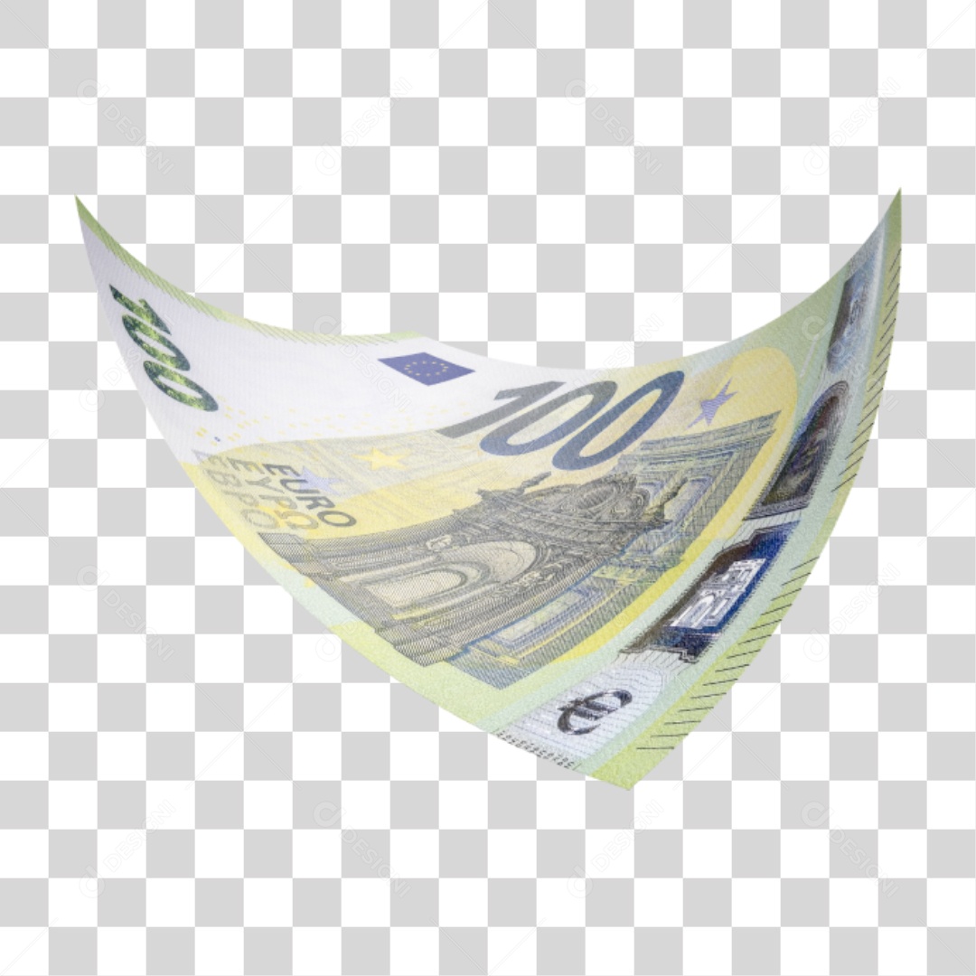 Cédula Notas Dinheiro 100 Euros PNG Transparente