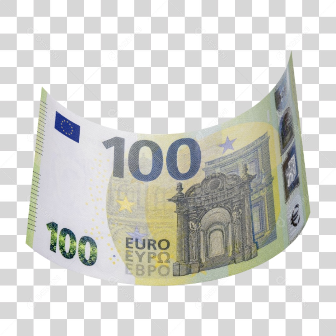 Cédula Notas Dinheiro 100 Euros PNG Transparente