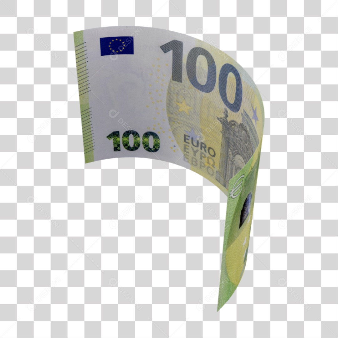 Cédula Notas Dinheiro 100 Euros PNG Transparente