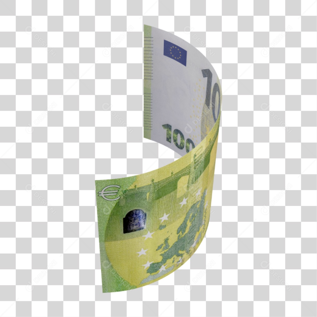 Cédula Notas Dinheiro 100 Euros PNG Transparente