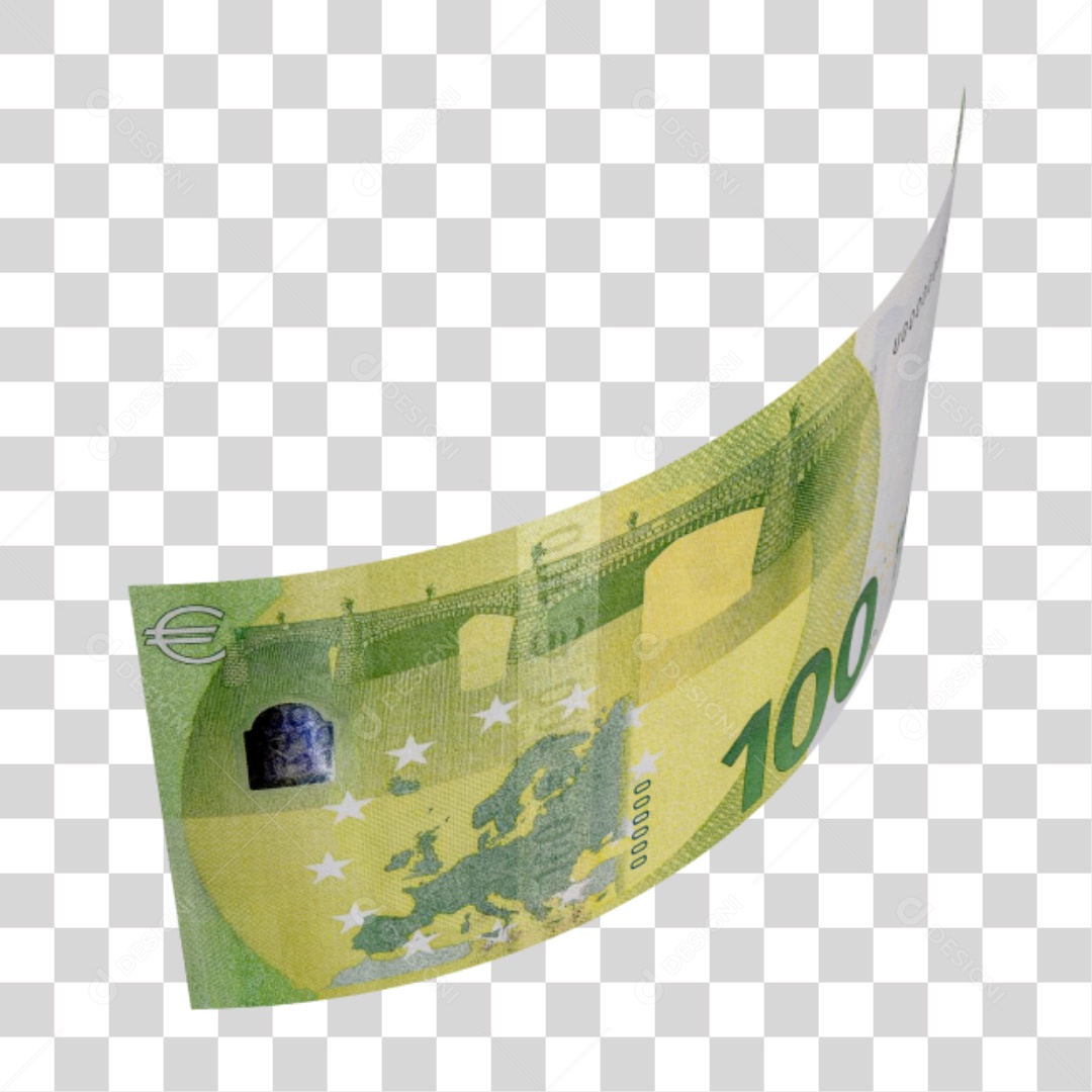 Cédula Notas Dinheiro 100 Euros PNG Transparente