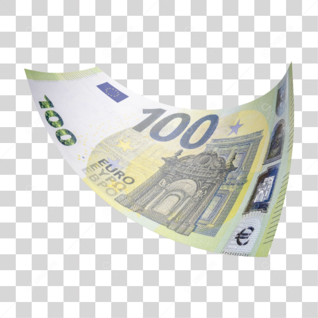 Cédula Notas Dinheiro 100 Euros PNG Transparente