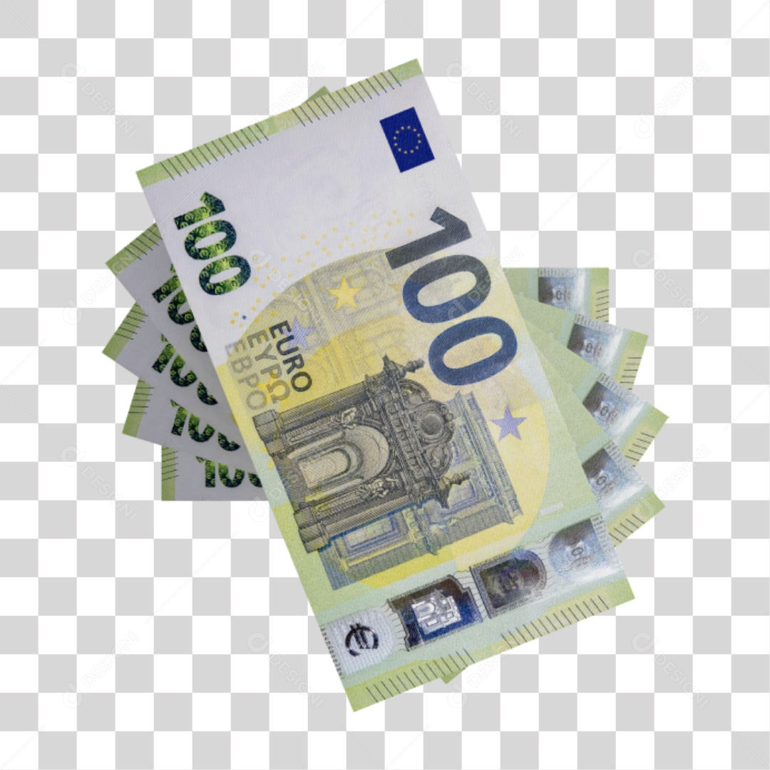 Cédula Notas Dinheiro 100 Euros PNG Transparente