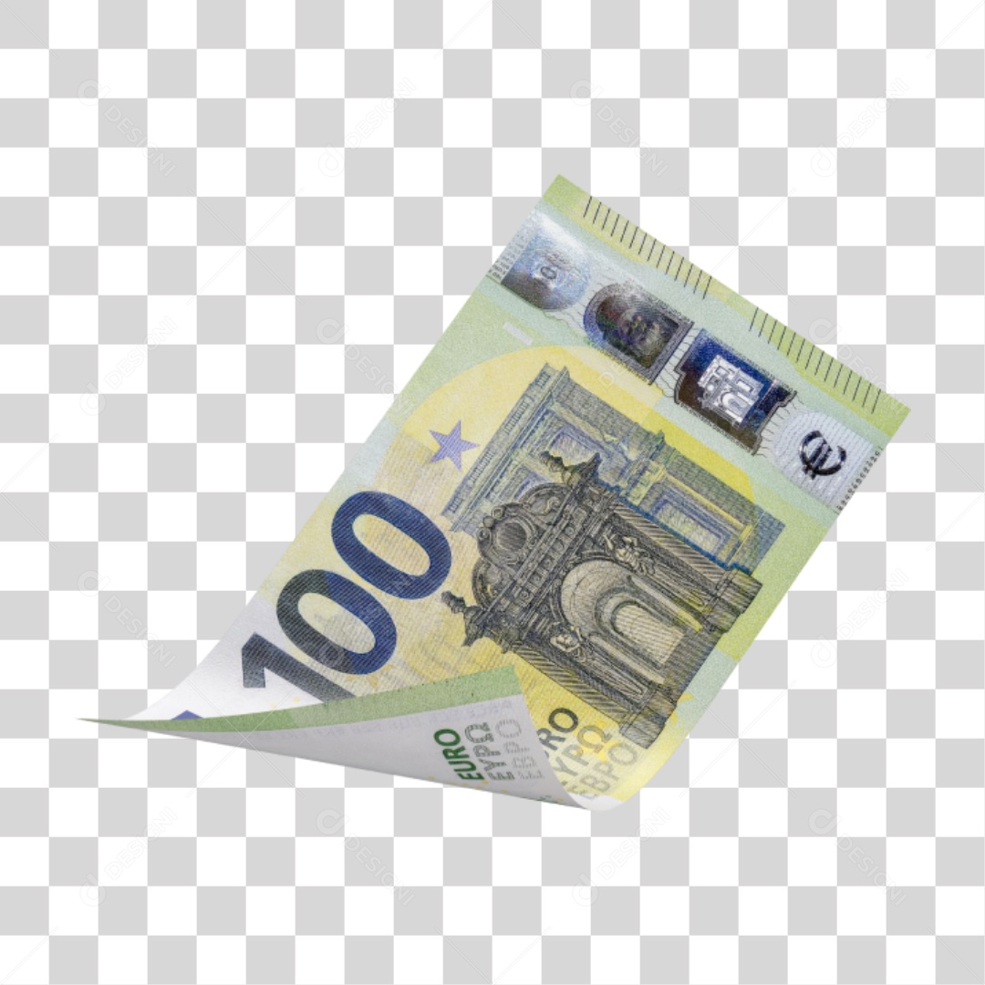 Cédula Notas Dinheiro 100 Euros PNG Transparente