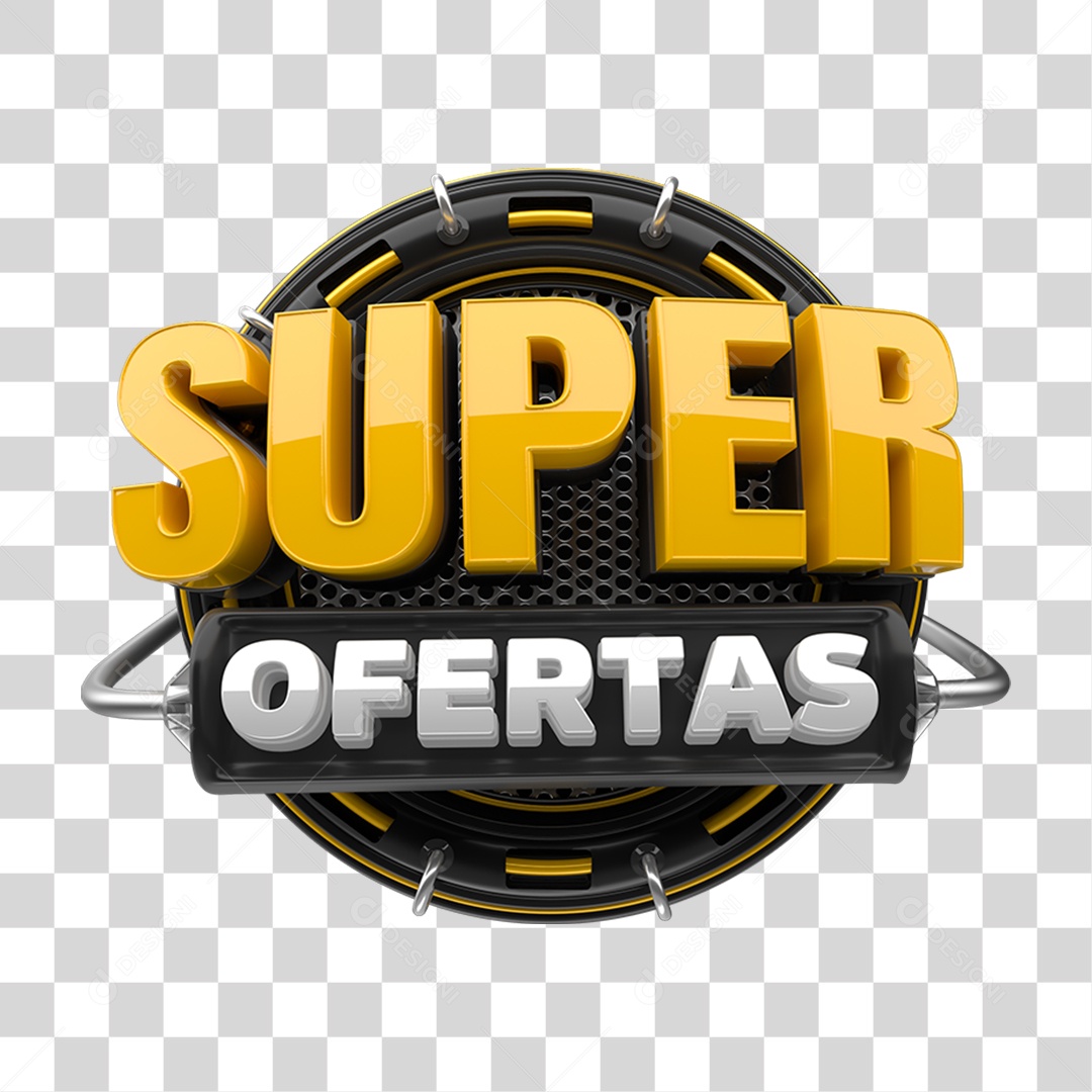 Selo 3D Super Ofertas PNG Transparente