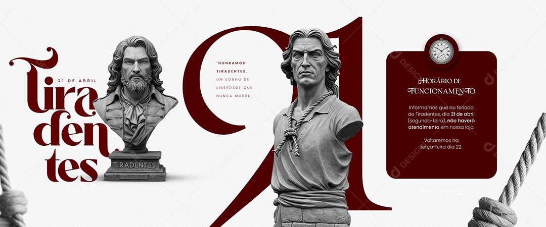 Carrossel Dia de Tiradentes 21 de Abril Social Media PSD Editável