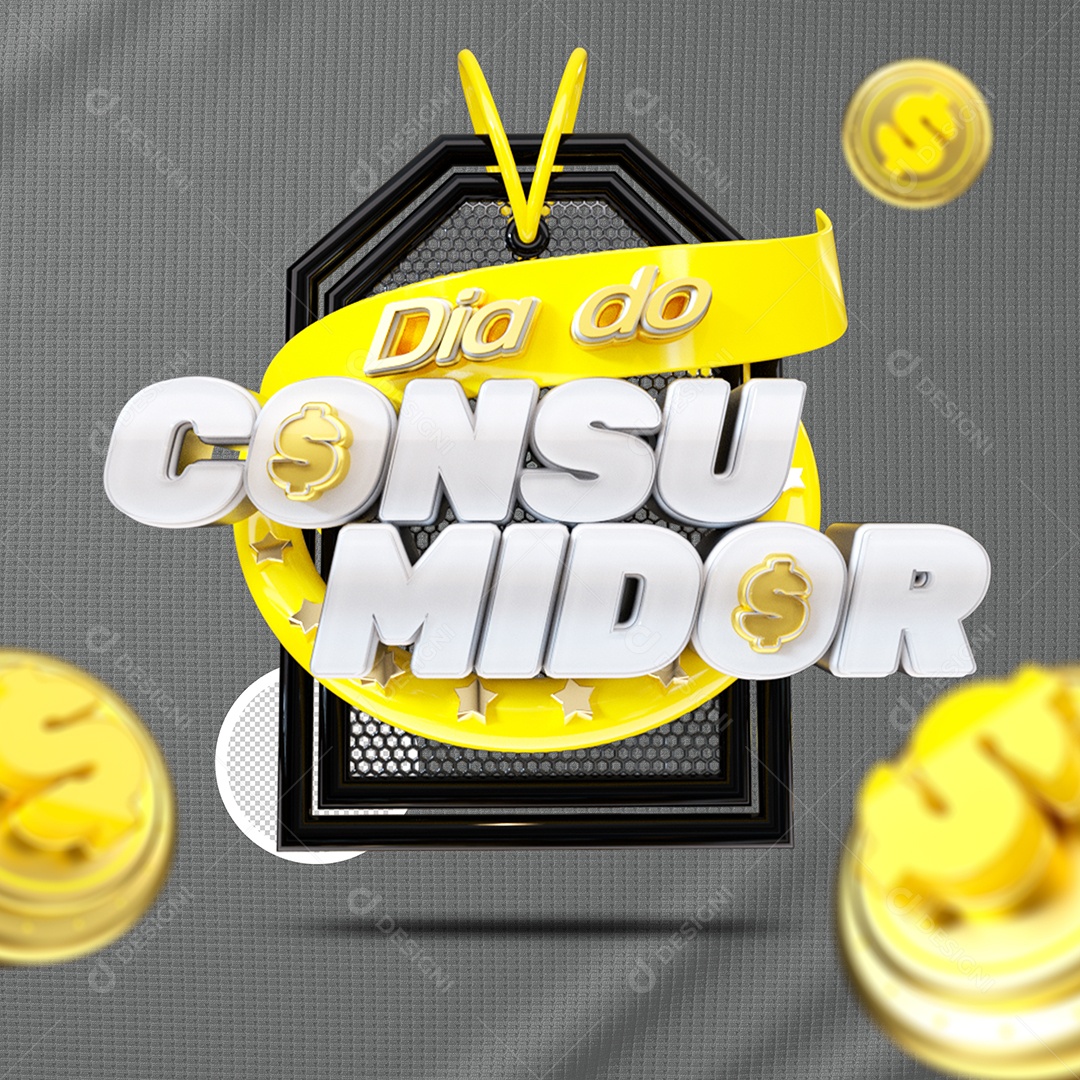 Selo 3 Dia do Consumidor Social Media PSD Editável